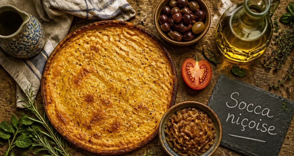 Socca niçoise, spécialité nice authentique