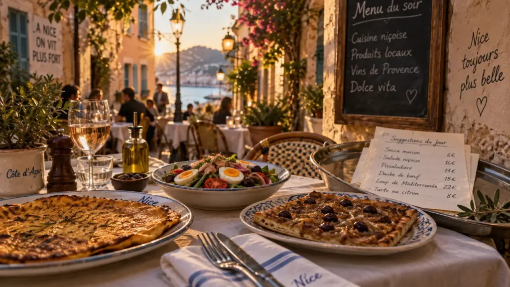 Restaurants autour d’Astoria à Nice : cuisine niçoise, terrasse et dîner tardif