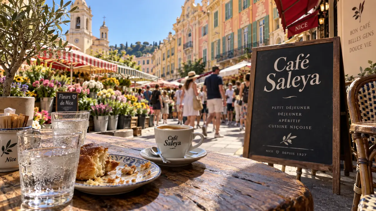 Café vieux Nice sur le Cours Saleya, Nice