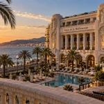 Hôtel Palais de la Méditerranée à Nice, vue mer depuis la Promenade des Anglais