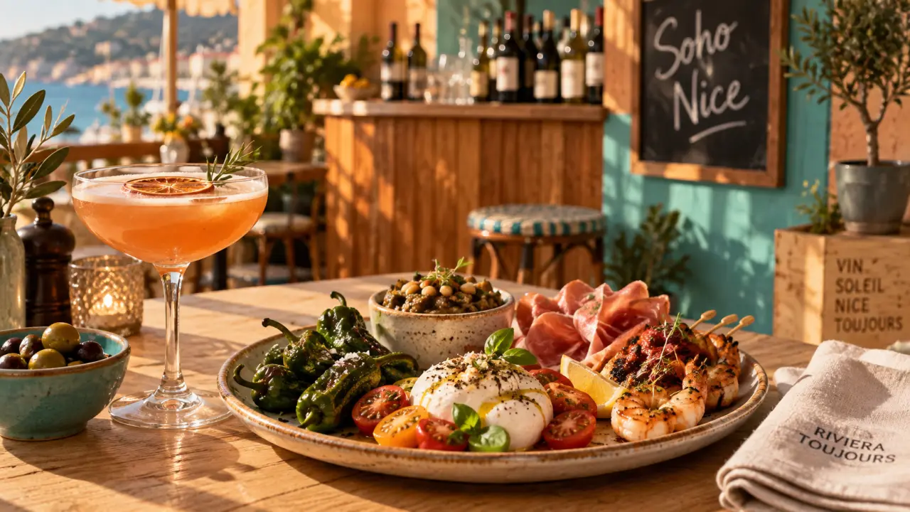 Soho Nice restaurants : assiettes à partager et cocktails dès 15 h
