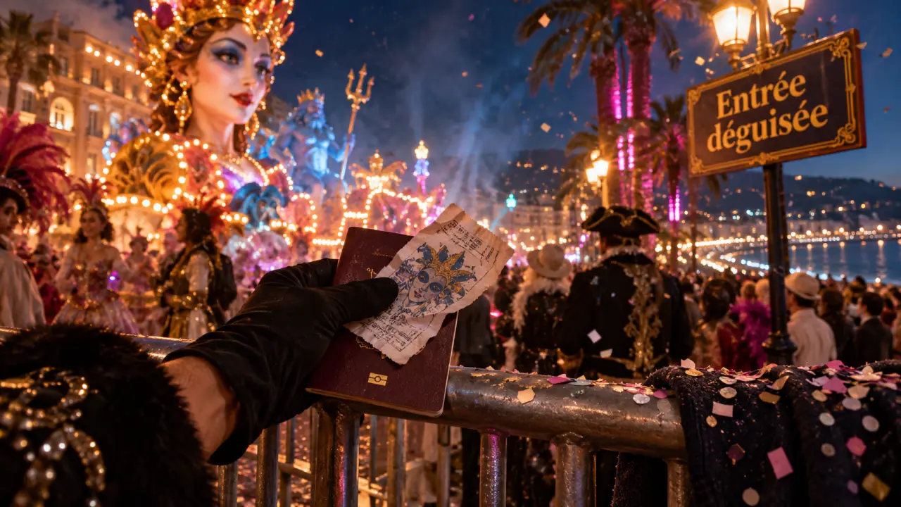 Carnaval de Nice payant : billet “Entrée déguisée” sur corso
