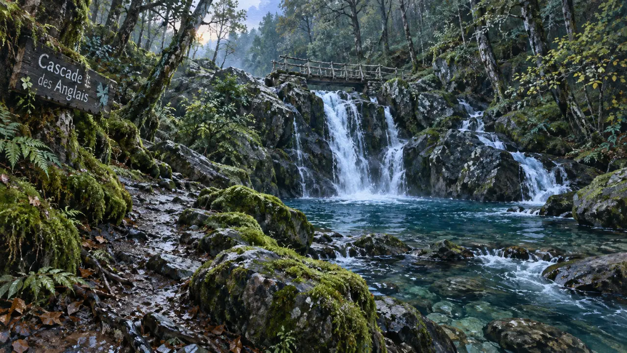 La cascade des anglais, vasques et eau près du ruisseau d’Agnone à Vizzavona