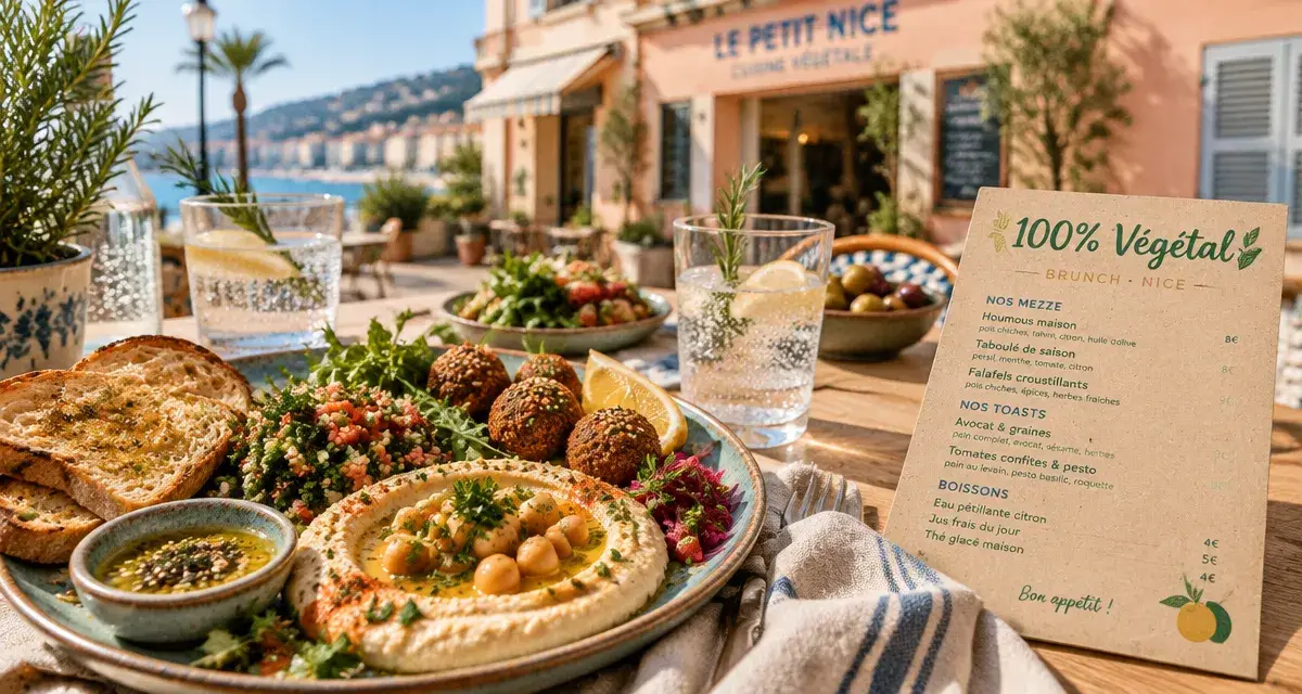 Restaurant vegan côte d azur à Nice : assiette mezze végétale