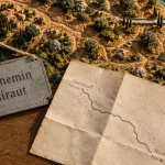 Vieux chemin de Gairaut Nice, panneau et carte près du canal avec vue sur la ville